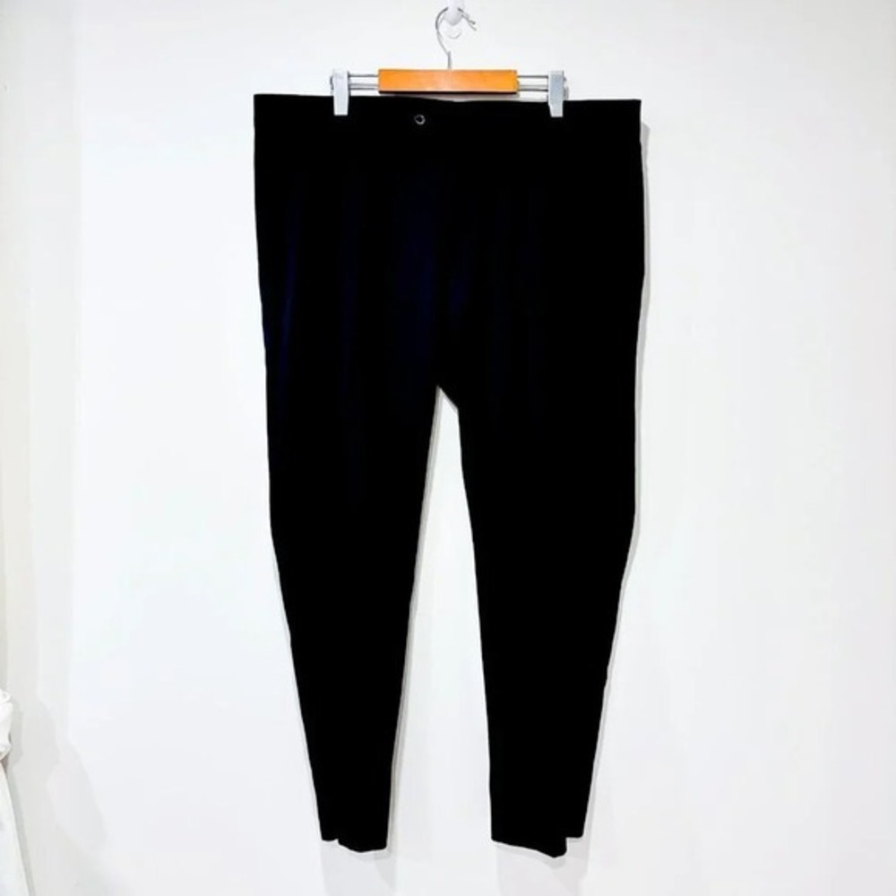 CITADIN Navy Wool Blend Slim Dress Pants Stretch Trousers Size 40